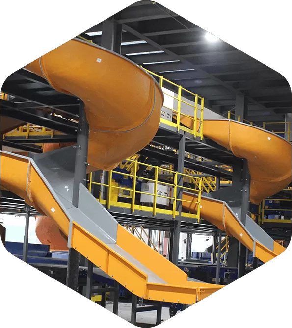 Double Entry Spiral Conveyor Chute