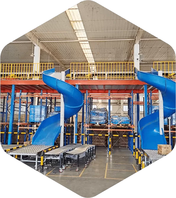 Double Entry Spiral Conveyor Chute