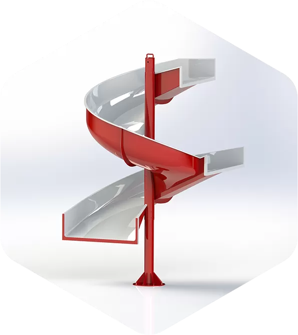 Double Entry Spiral Conveyor Chute