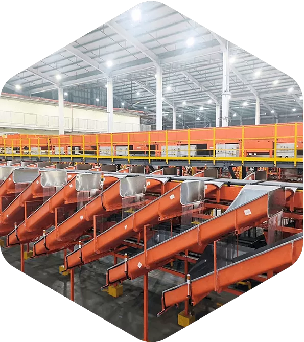 Cross With Lattice Conveyor Chute