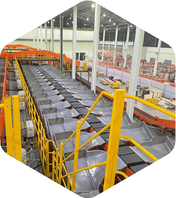Cross With Lattice Conveyor Chute