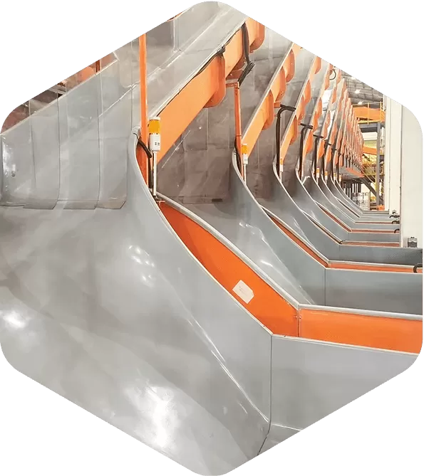 Cross With Lattice Conveyor Chute