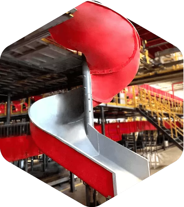Single Entry Spiral Conveyor Chute