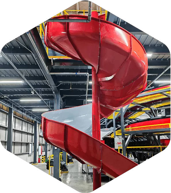 Single Entry Spiral Conveyor Chute