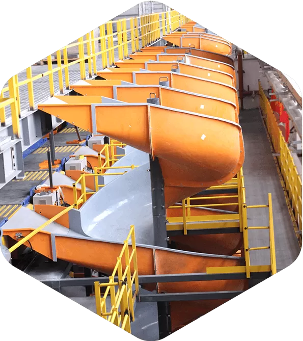 Multi-Entry Spiral Conveyor Chute