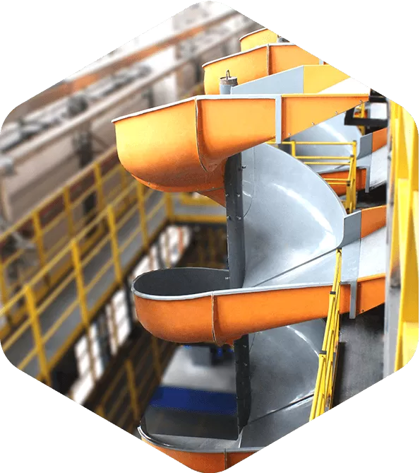 Multi-Entry Spiral Conveyor Chute