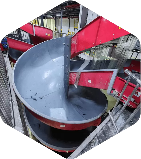 Cross-Type Double-Entry Spiral Conveyor Chute