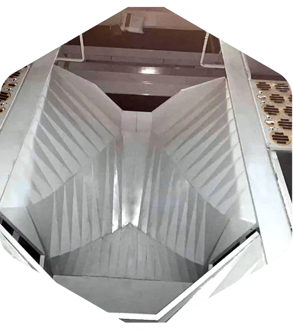 Two into One Conveyor Chute