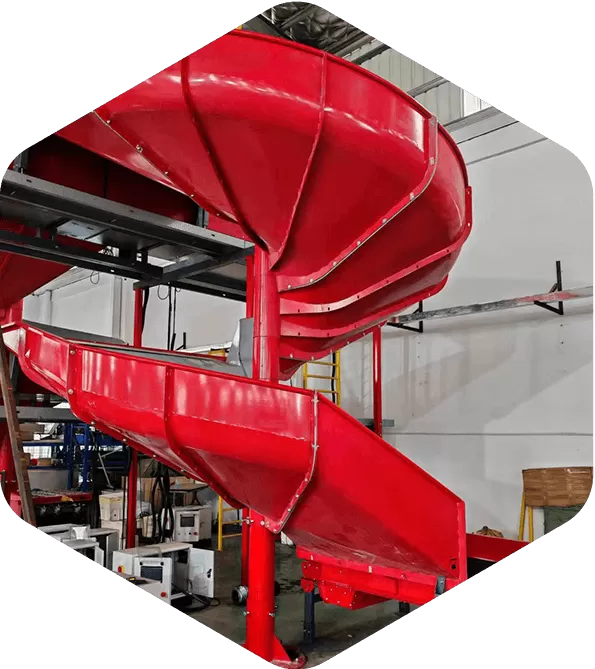 Double Entry Spiral Conveyor Chute