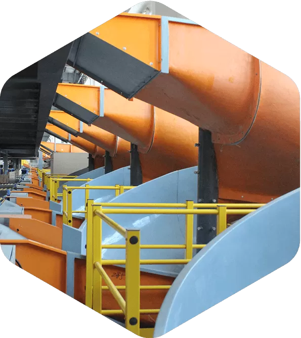Double Entry Spiral Conveyor Chute