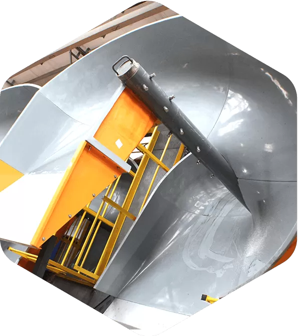 Double Entry Spiral Conveyor Chute