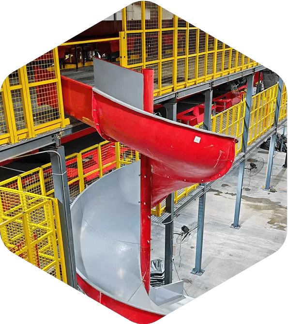 Single Entry Spiral Conveyor Chute
