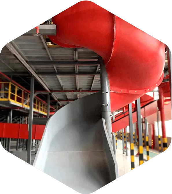 Single Entry Spiral Conveyor Chute