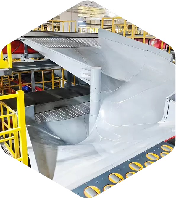 Cross-Type Double-Entry Spiral Conveyor Chute