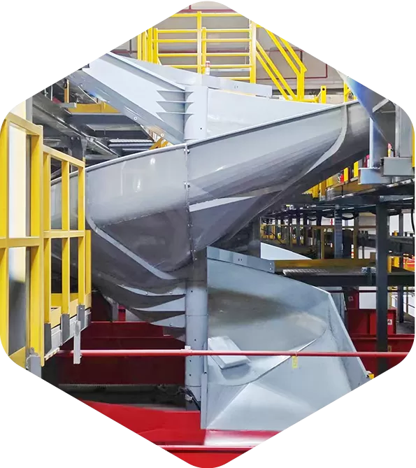 Cross-Type Double-Entry Spiral Conveyor Chute
